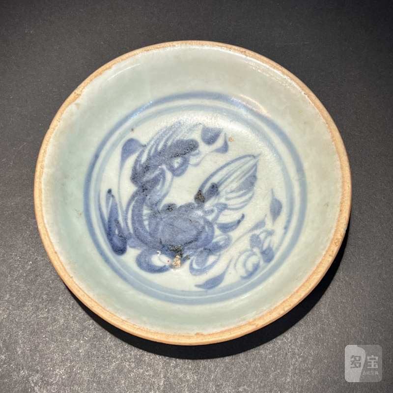 明 青花麒麟纹小盘